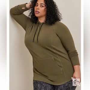 Torrid green tunic style hoodie